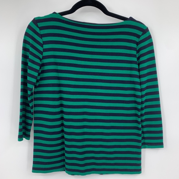 Madewell XS Stripeturn Ponte Peplum Top‎ knit green - Picture 5 of 5